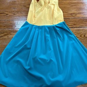 I Love brand boutique dress.  Yellow and green.  Size Medium.